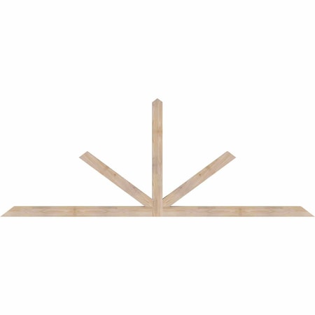 Ekena Millwork Saratoga Smooth Timber Gable Bracket, Douglas Fir, 108"W x 40"H x 3 1/2"D x 3 1/2"F, 9/12 Pitch GBW108X40X0404SAR00SDF